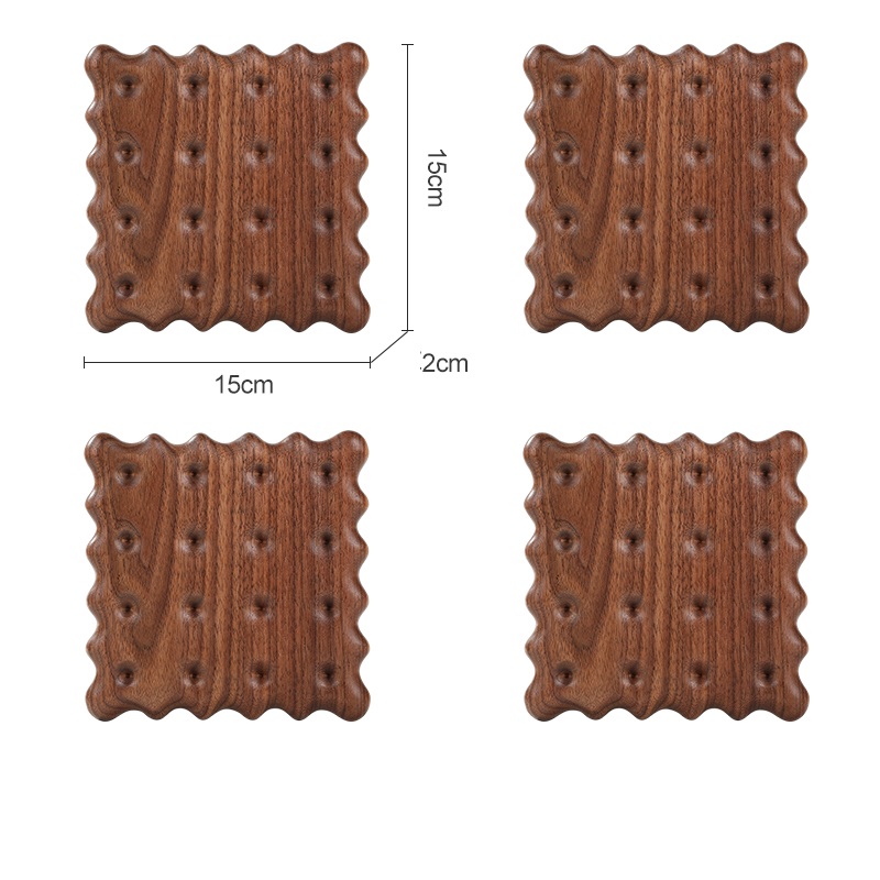 Wooden Art Cookie Design Coaster